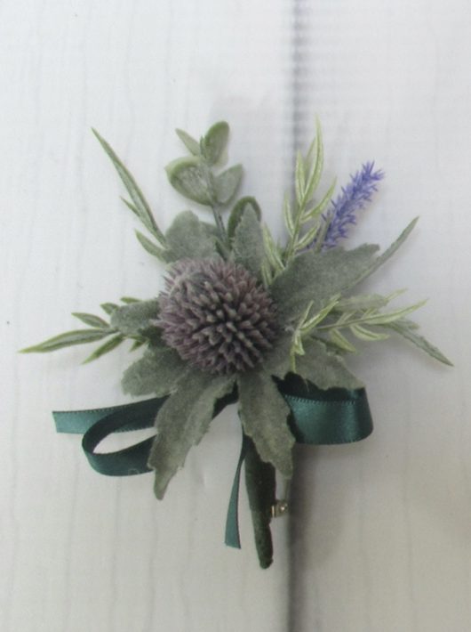 Thistle & lavender buttonhole